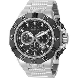 代购Invicta男士腕表计时日期测速夜光钢带防水金属矿物玻璃运动