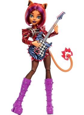 代购Monster High娃娃益智互动塑料可动桌面展示玩具正版摇滚