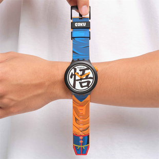 SWATCH DRAGONBALL 斯沃琪龙珠Z限量联名款 孙悟空手表男女表