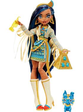 代购Monster High娃娃益智扮演塑料精致桌面展示玩具正版奇幻