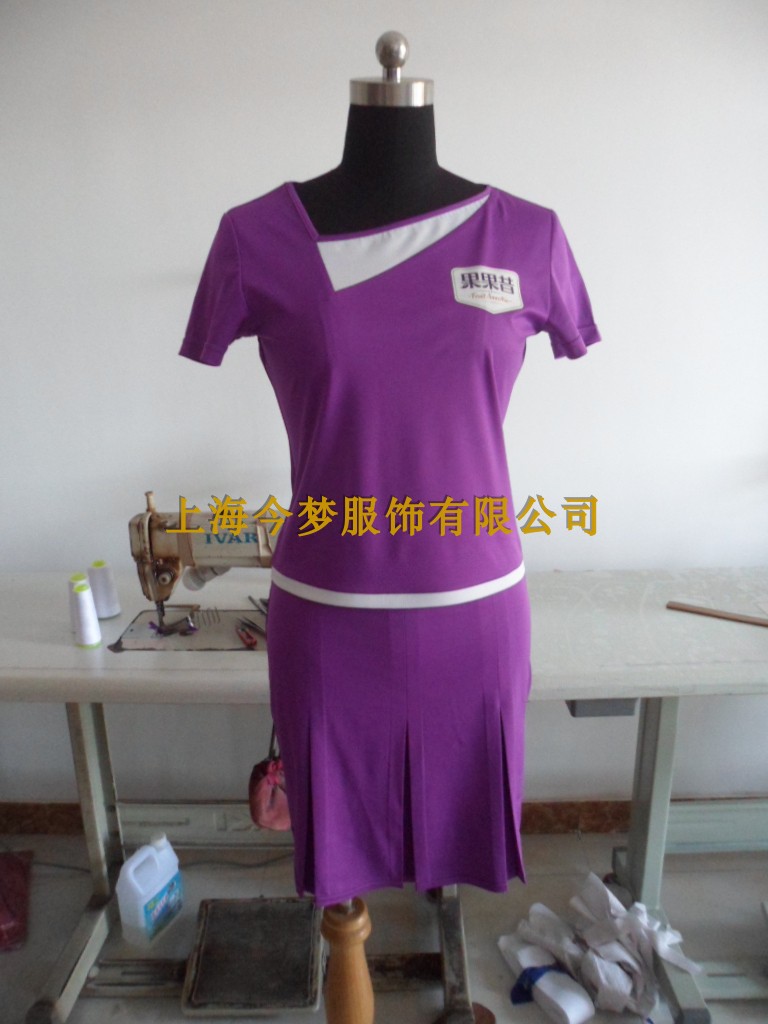 定制酒店服务员服装女化妆品工装服夏季啤酒牛奶饮料促销员工作服
