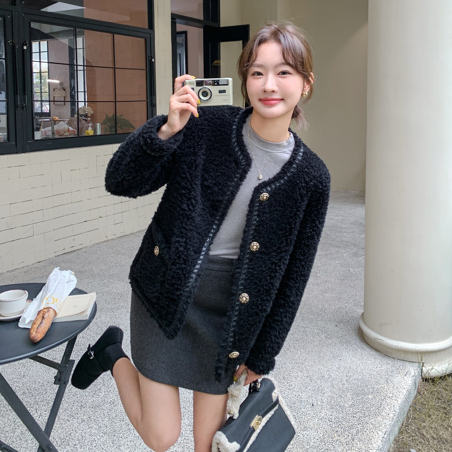 199-W22-P205-控308【好款现货】羊羔毛小香风外套,女装短外套,浙宝199