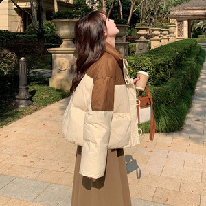 拼色羽绒服90【现货小短款】保暖轻柔199-D395-P275-控428图片