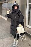 冬新款中长款宽松加厚黑色面包服大码胖mm保暖棉袄东北连帽棉衣女，女装棉衣/棉服，浙宝199
