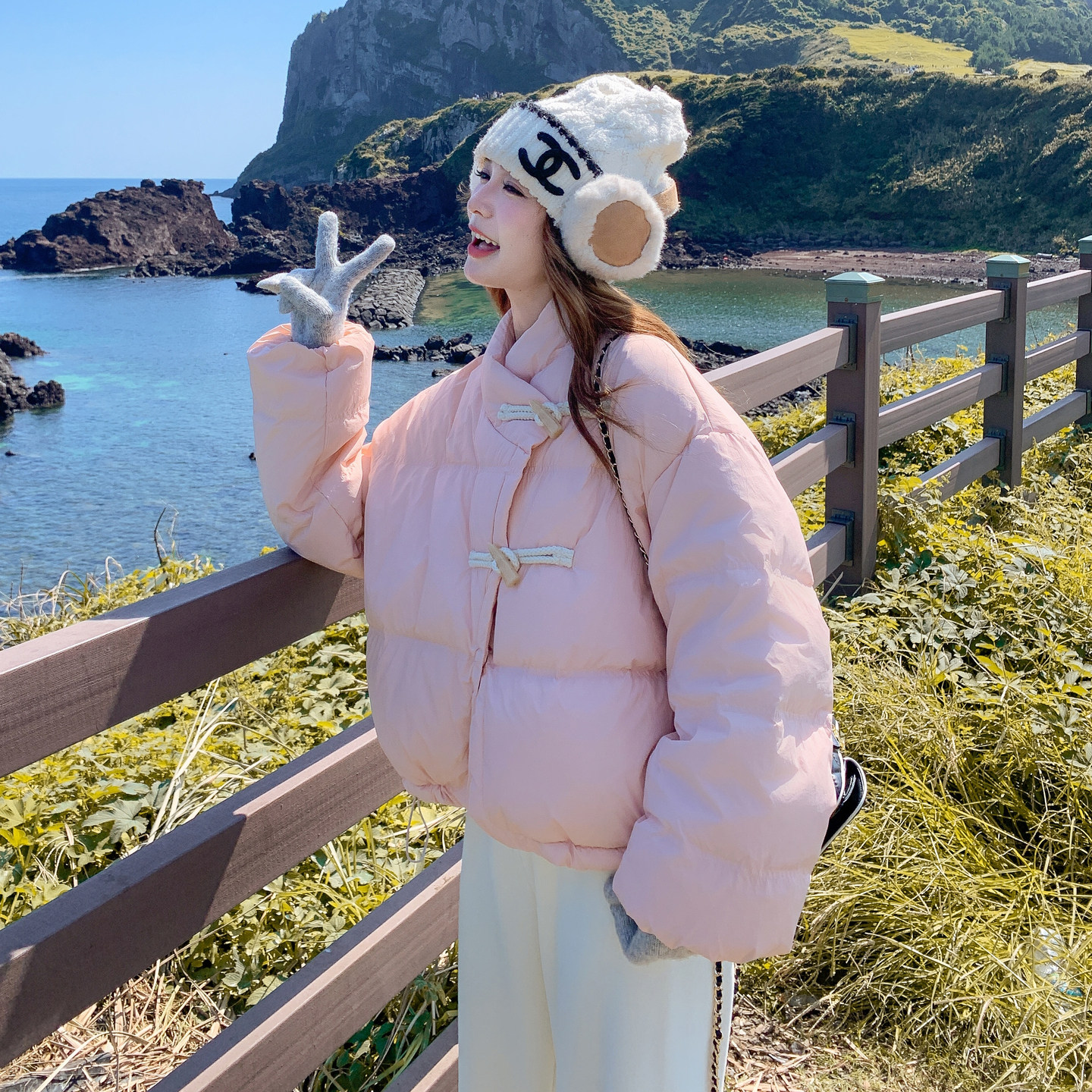 199-W55-50绒-P225-K338【档口现货】羽绒服短款牛角扣,女装羽绒服,浙宝199