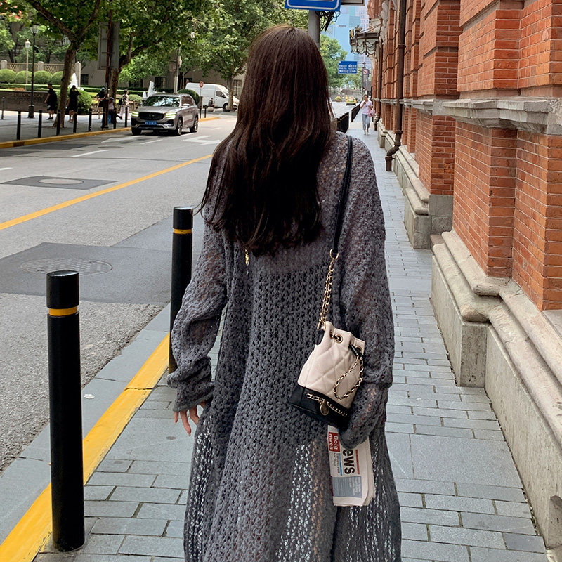 高级感麻花毛衣外套女加厚秋冬宽松显瘦慵懒风软糯中长款针织开衫,针织衫/毛衣,浙宝199
