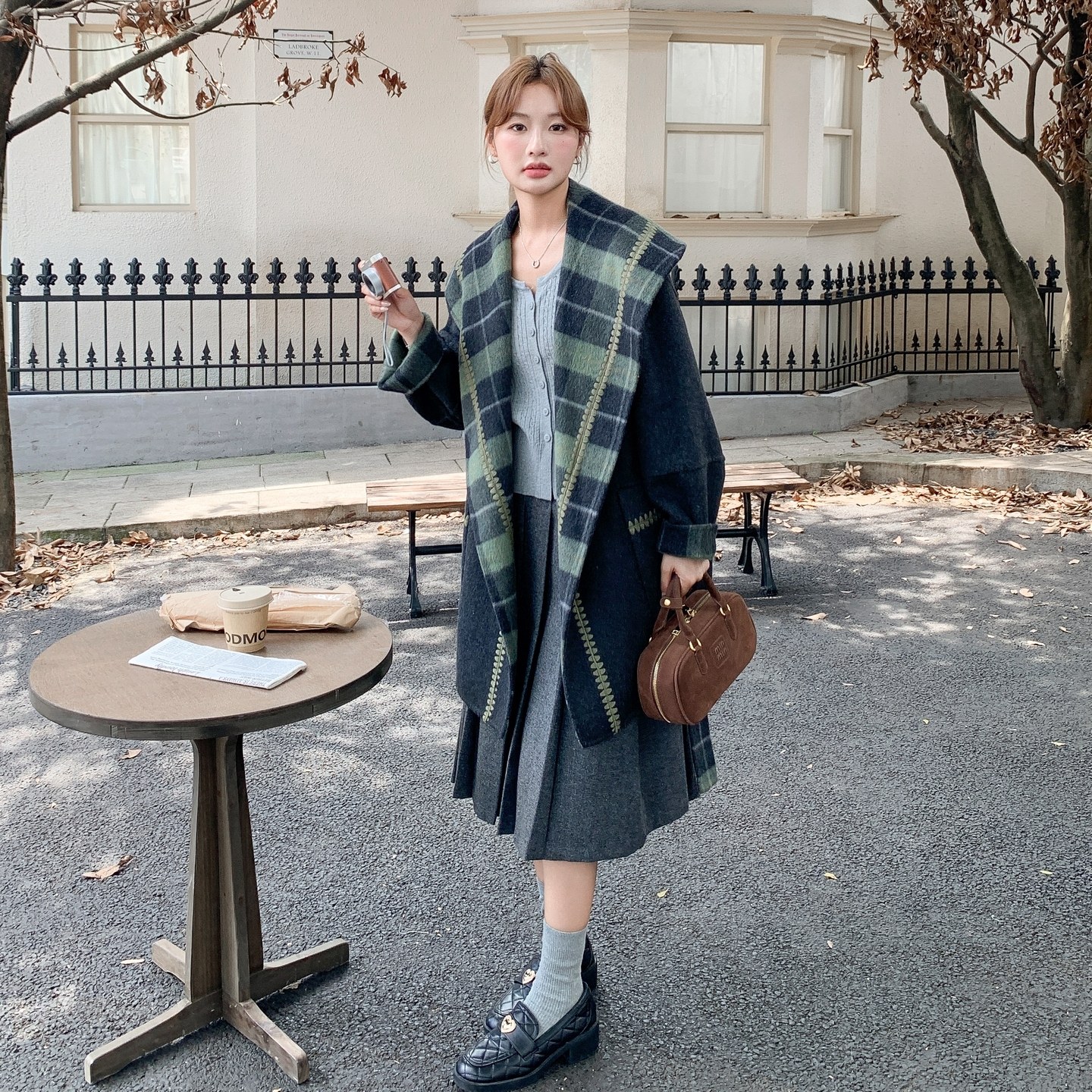 199-W13-两面穿P275-控388【好款现货】双面呢大格纹经典,女装短外套,浙宝199