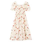 法式浪漫碎花连衣裙女夏2025新款甜美小个子泡泡袖高级感森系长裙，女装连衣裙，浙宝199