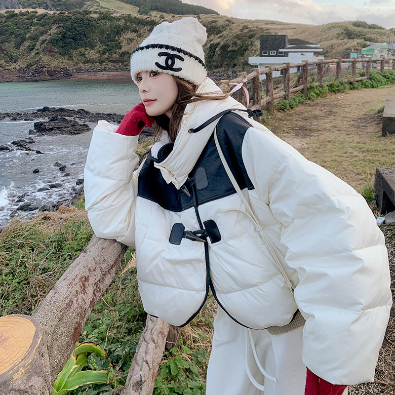 白色短款羽绒服女冬季加厚2024新款设计感小个子保暖白鸭绒面包服，商品下架区商品下架区，浙宝199