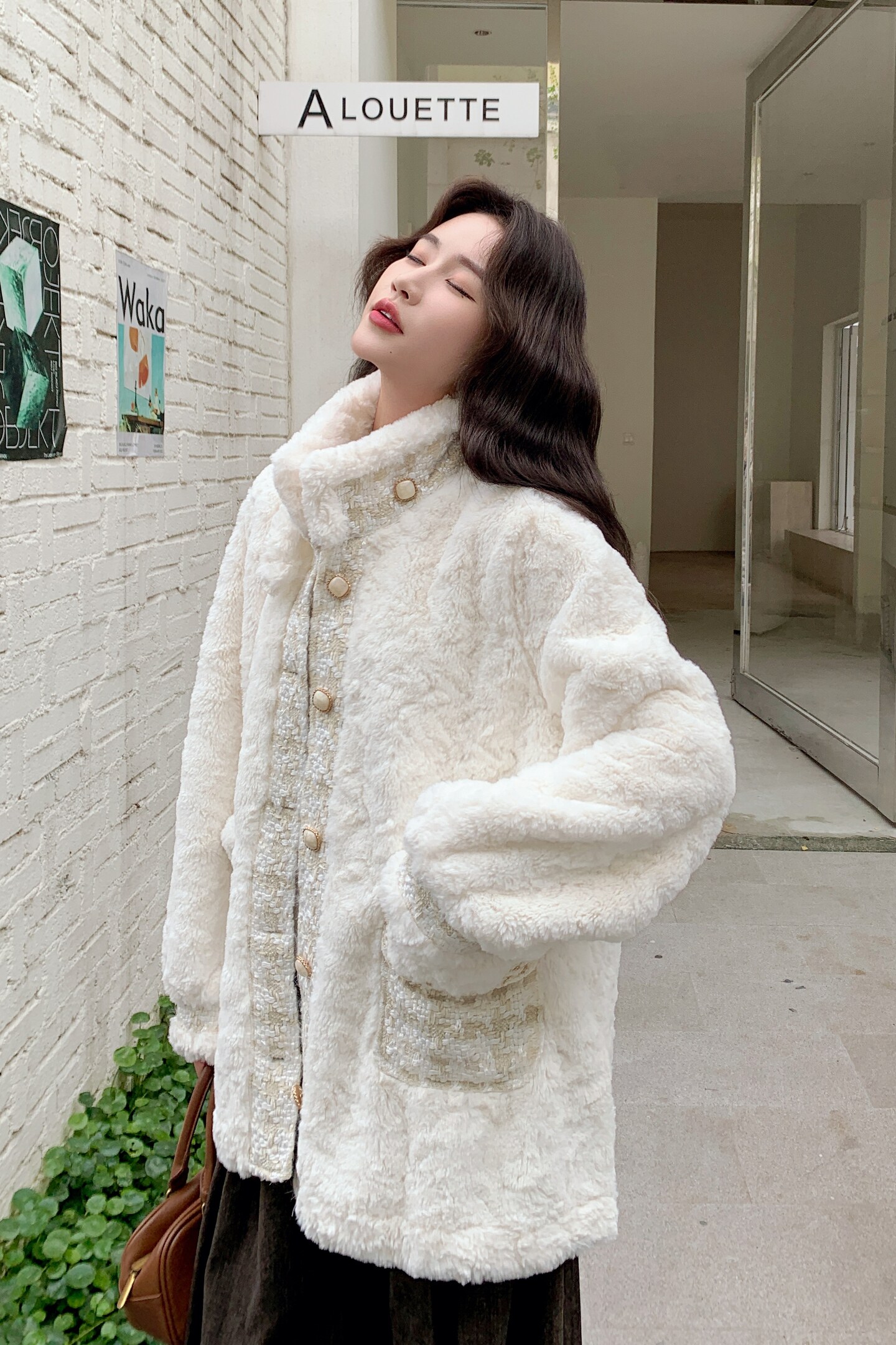 199-W85-P195-控298【好款现货】小香风款羊羔毛皮毛一体,女装短外套,浙宝199