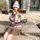 199-圣诞款毛领可拆W103-P155-控228【好款现货】费尔岛针织外套，女装短外套，浙宝199