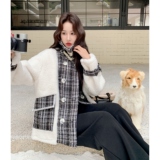 199-W86-P165-控258【好款现货】小香风羊羔毛学院风减龄保暖，女装短外套，浙宝199