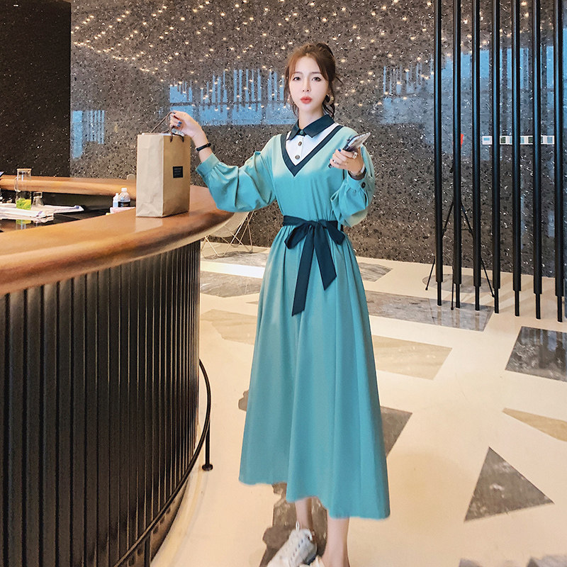 温柔风泡泡袖连衣裙女收腰显瘦2025初秋新款韩版法式森系别致长裙,女装连衣裙,浙宝199