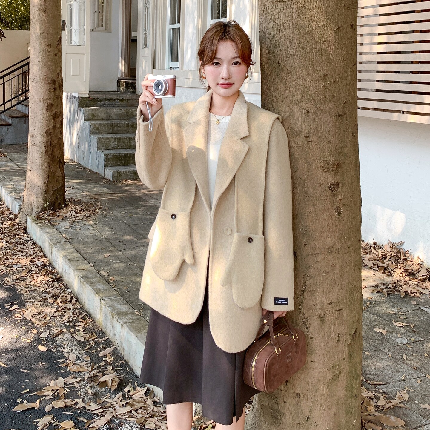 199-W05-双面呢P265-控378【好款现货】赠手帕西装外套经典百搭,女装短外套,浙宝199