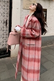 长毛大格纹简约【冬装现货】毛呢外套大衣-D329-P185-控268，女装毛呢外套，浙宝199