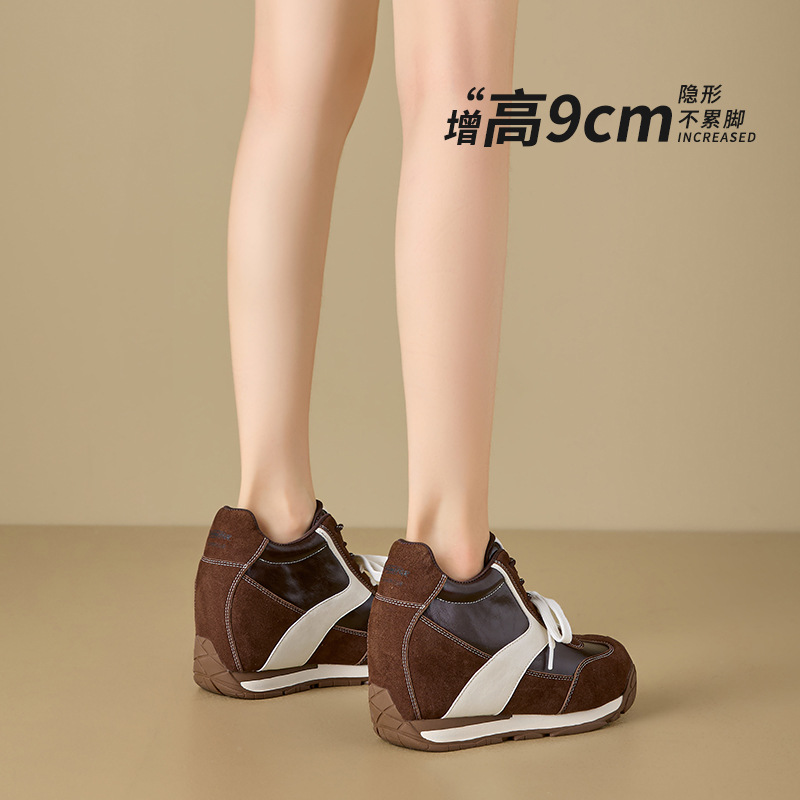 9CM内增高小个子德训鞋女秋冬美