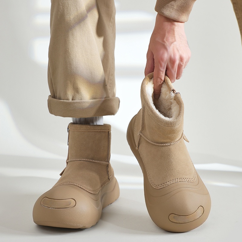 加绒防水防滑防寒装备穿搭棉鞋