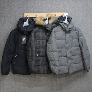 彬彬家~日本贵牌硬货90绒外套男女款羽绒服连帽上衣90羊毛呢夹克