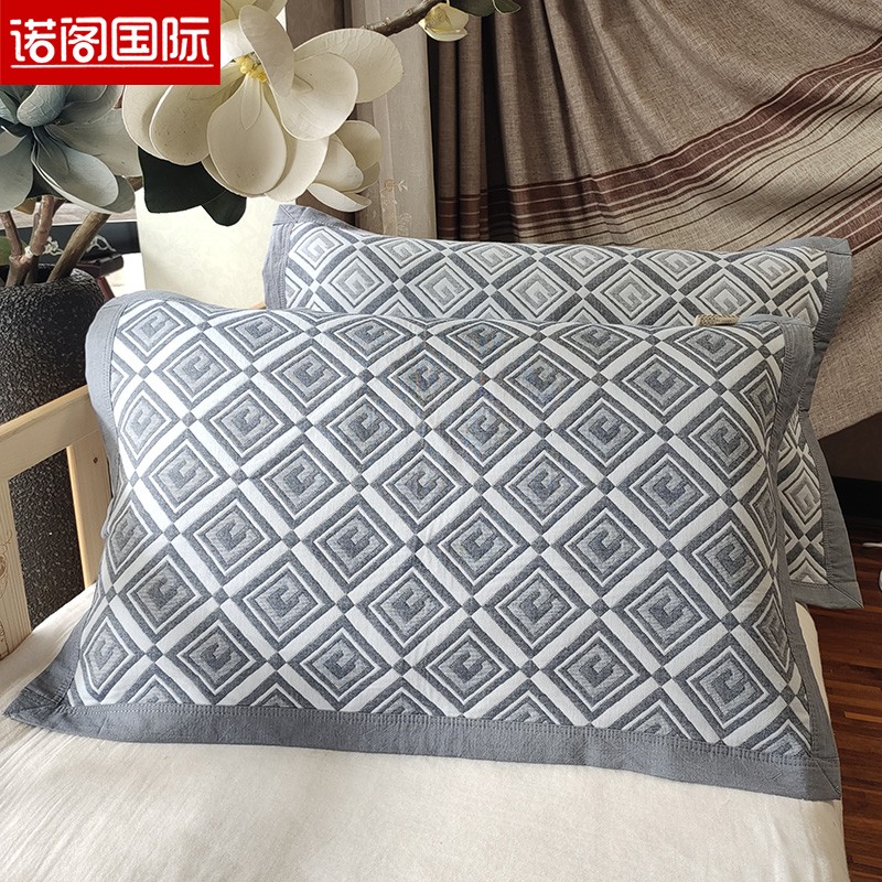 枕巾透气吸汗不起球全棉纱布盖巾