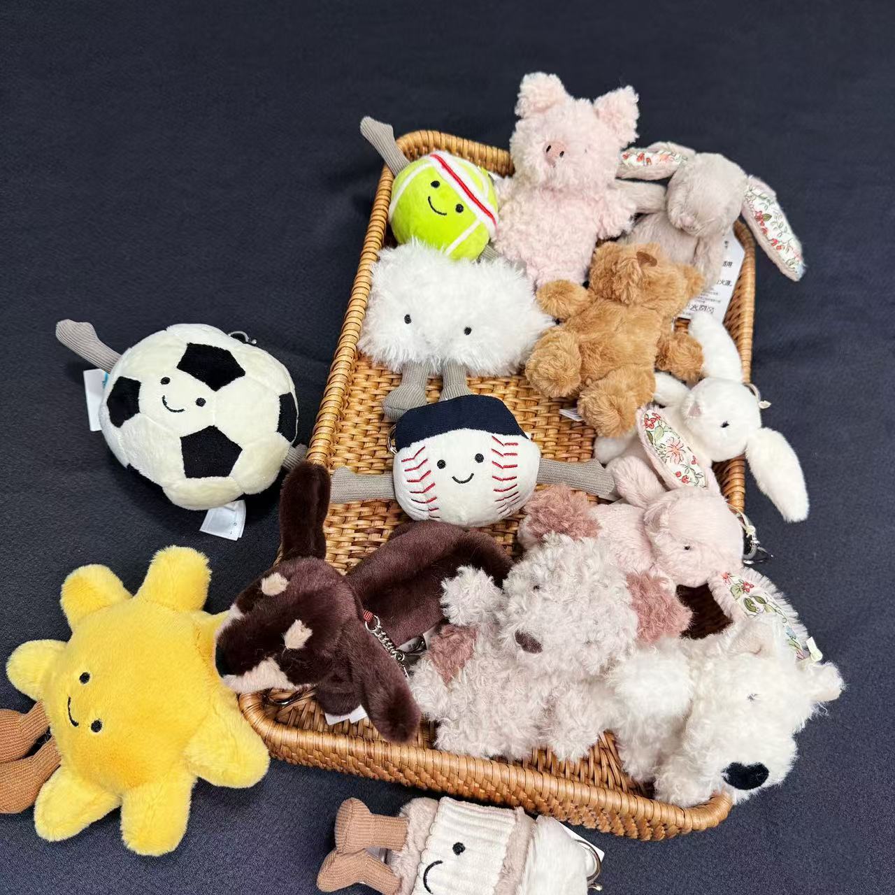 毛绒公仔钥匙扣包包挂件配饰玩偶球类卷毛猪西高地礼物女