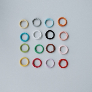 2.4cm内径1.8cm弹簧圈钥匙扣挂件diy配件手工材料彩色包包连接环