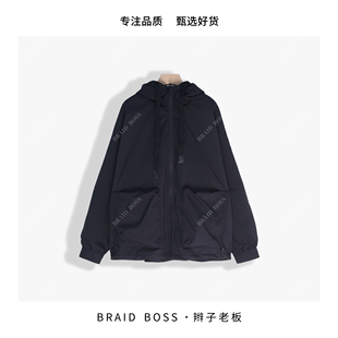 连帽防风拉链外套 衣长69 Q576M212206 BRAID