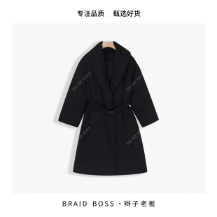 羊毛混纺羽绒服 BRAID 围裹式 衣长96 N0819HMD