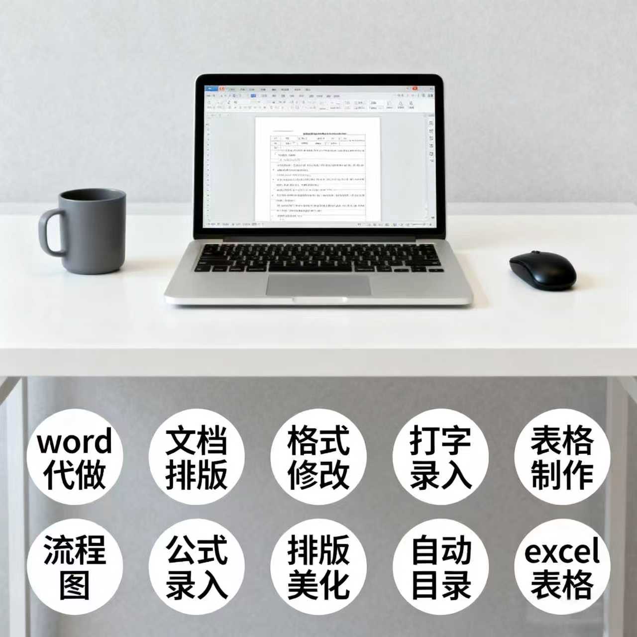 Word排版表格代做制作文档格式修改打字服务文字录入PDF转换编辑