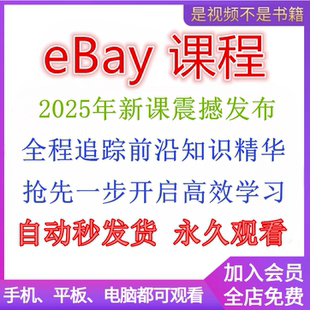 2025年eBay运营视频教程选品策略运营优化技巧新手入门进阶课培训