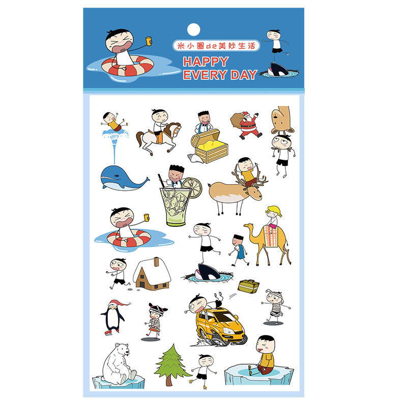 米小圈贴纸系列表情包贴纸米小圈上学记美妙生活环保安全可移动