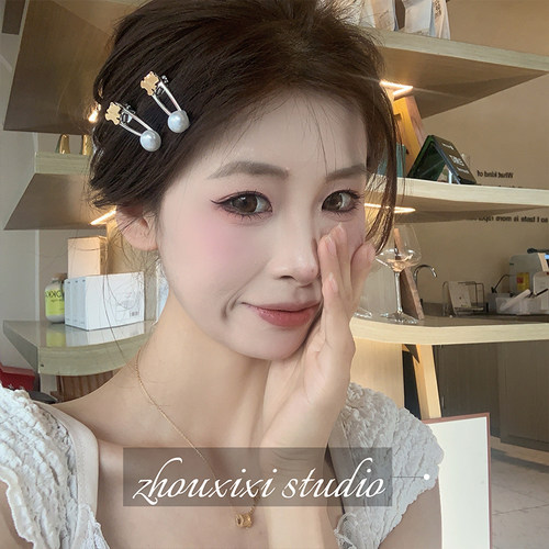 韩国金属小熊发夹甜美侧边