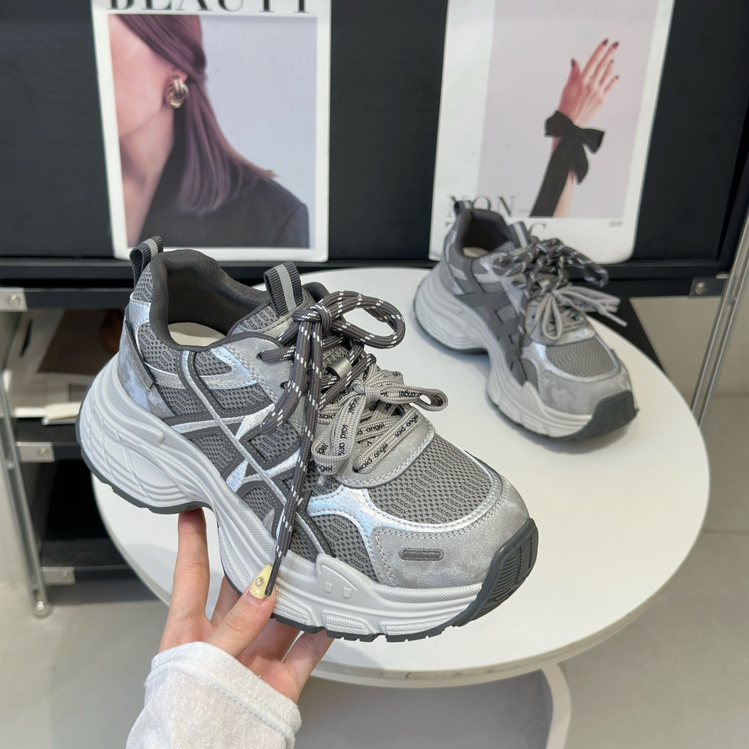 超火小众复古真皮老爹鞋女2025秋冬新款厚底增高显脚小运动休闲鞋,女鞋,老爹鞋,淘宝优惠券,粉丝福利购,淘宝优惠卷