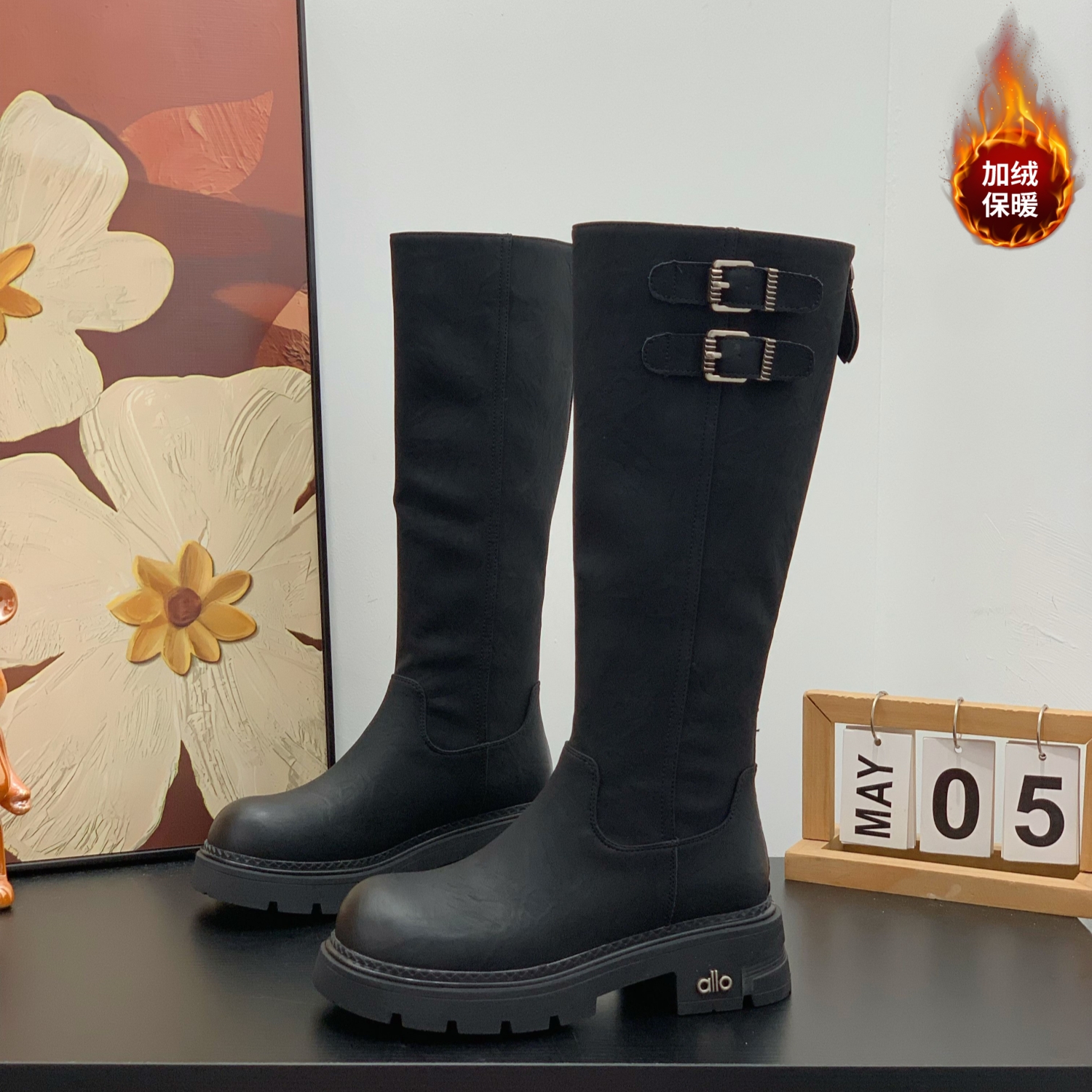 复古时尚显腿长显腿细高级感长靴