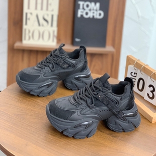 超火增高轻便显脚小运动鞋 厚底6CM炸街老爹鞋 小个子女2025年秋季