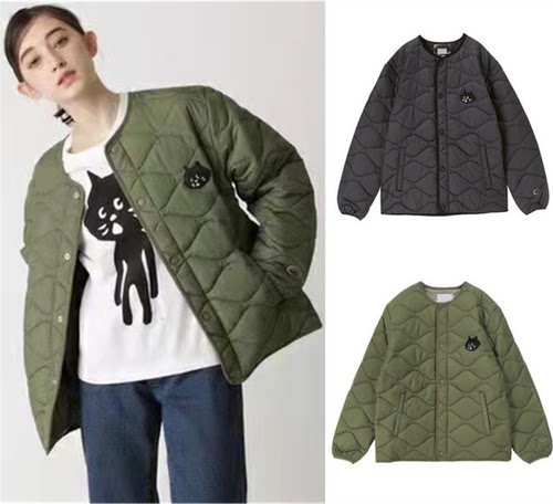 ne-日系惊讶猫联名棉服短外套