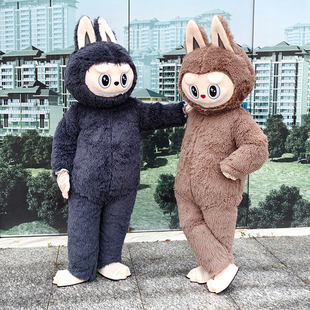 拉布布labubu卡通人偶服装星星人充气行走人偶cos道具兔子玩偶