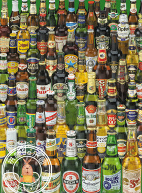 Educa成人拼图1000片啤酒瓶益智玩具平图拼图成人版高难度