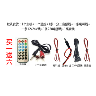 双话筒带显示大功率蓝牙功放板12V24V220V蓝牙低音炮功放板主板