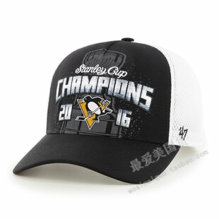 美国NHL代购2016斯坦利杯匹兹堡企鹅队帽子冠军棒球帽Stanley