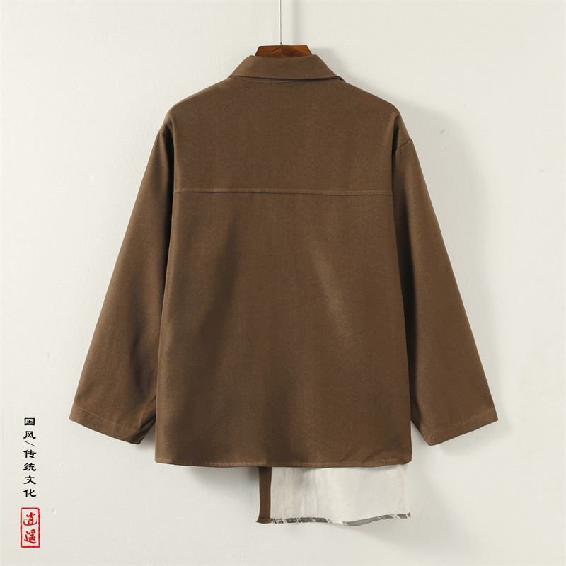 风暗黑H扎染新中式不规则设计感拼接法式衬衫CS22-P85控108,男装衬衫,电商A005