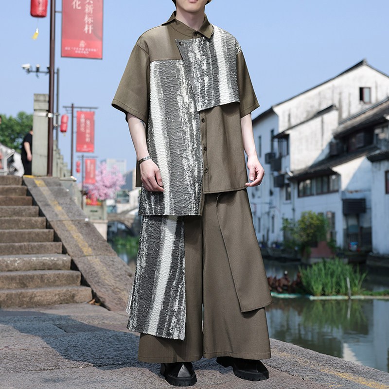 风暗黑J不规则小众法式衬衫男裙裤西裤TZ100-P163控188图片