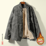 新中式R风盘扣暗花灯芯绒羊羔毛夹克棉衣服男JK16-P135控158，男装夹克，电商A005
