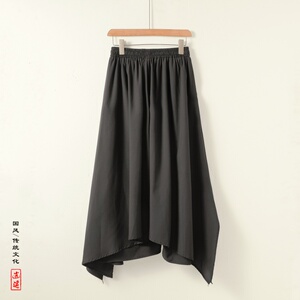 新中式L风原创设计暗黑小众设计宽松裙裤阔腿裤K212-P78控98图片