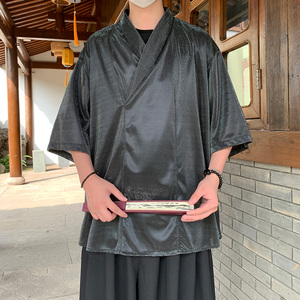 改良风新中式B大V领舞台亮闪闪冰丝酒吧演出T恤T59-P65控88,男装T恤,电商A005