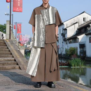 风暗黑H不规则小众法式衬衫男裙裤西裤TZ100-P163控188图片