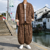 羊羔毛B加绒加厚双面保暖夹克树叶灯芯绒套装男TZ38-P203控238，男装T恤，电商A005