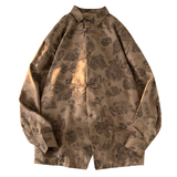 新中式E风暗黑盘扣设计小众暗花灯芯绒衬衫t恤男CS08-P68控88，男装T恤，电商A005