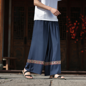 男女春夏风壮族苗族彝族瑶族演出舞蹈服饰阔腿裤K272-P68控88