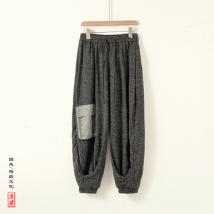 乞丐装大口袋T小众设计冰丝垂感工装裤束脚运动裤男K228-P68控88图片
