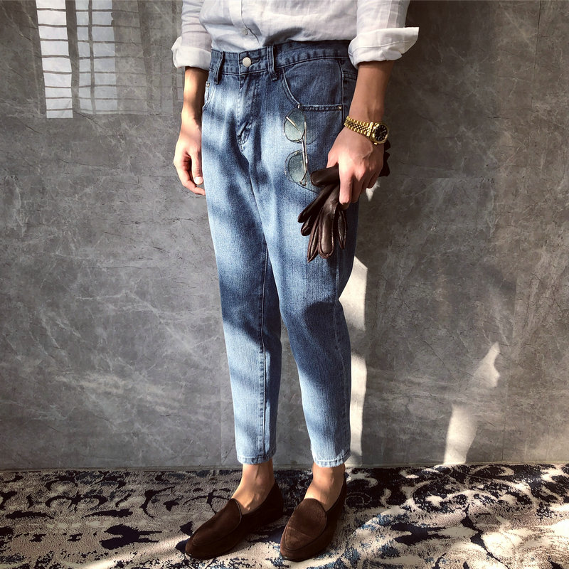 春夏季直筒宽松休闲ins牛仔裤